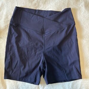 Halara navy spandex shorts